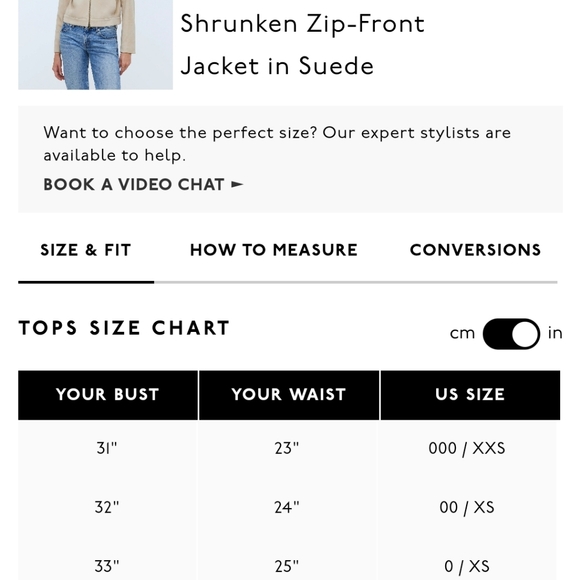 Madewell Shrunken Zip-Front Jacket in Suede size 0 in Light Sand color - Picture 12 of 14